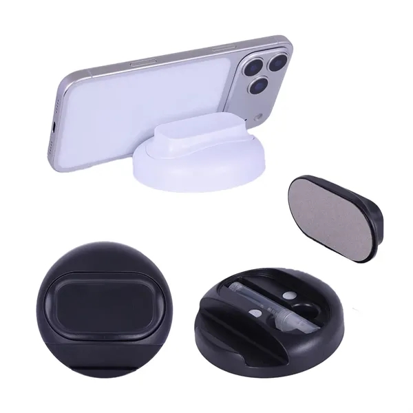 Phone Stand with Built-In Screen Cleaner & Spray... from ASI 36730 Ariel Premium Supply Inc