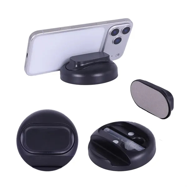 Phone Stand with Built-In Screen Cleaner & Spray... from ASI 36730 Ariel Premium Supply Inc