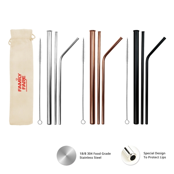 Stainless Steel Straw Set... from ASI 31517 Admart Products / Admart Line