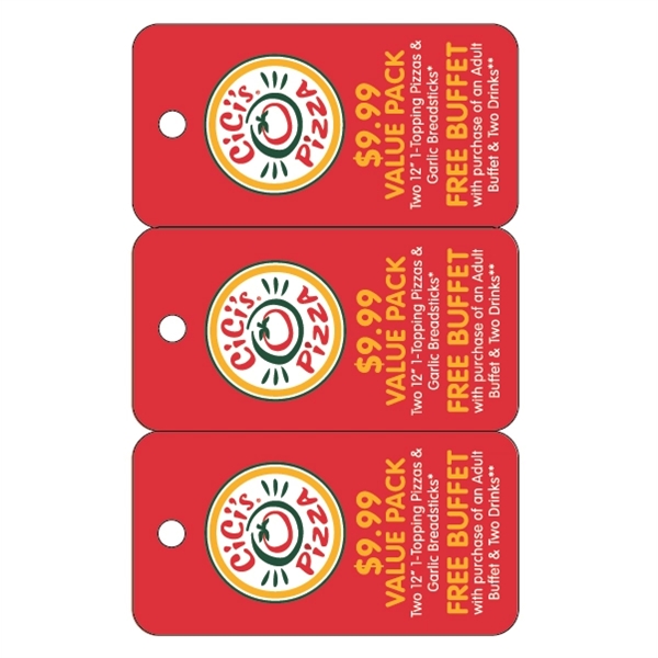 3 Key tag combo produced in 30 mil thickness has size... from ASI 75629 PSI Plastic Graphics / PSI