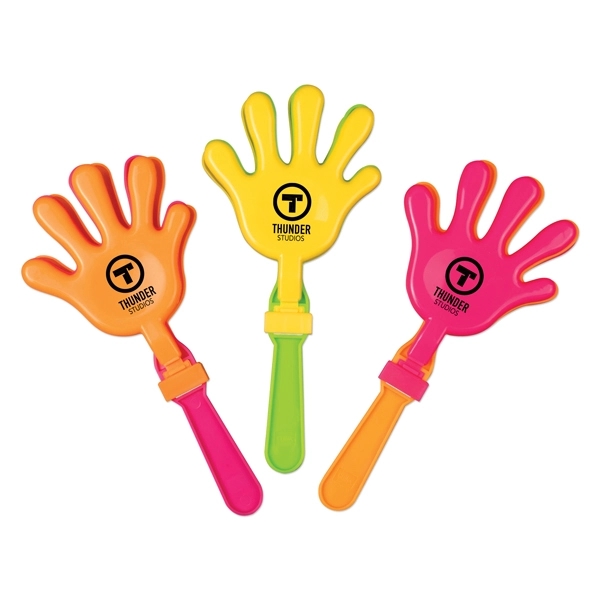 7" plastic hand clackers with room for a custom imprint.... from ASI 98360 WOWLine / WOWLine®
