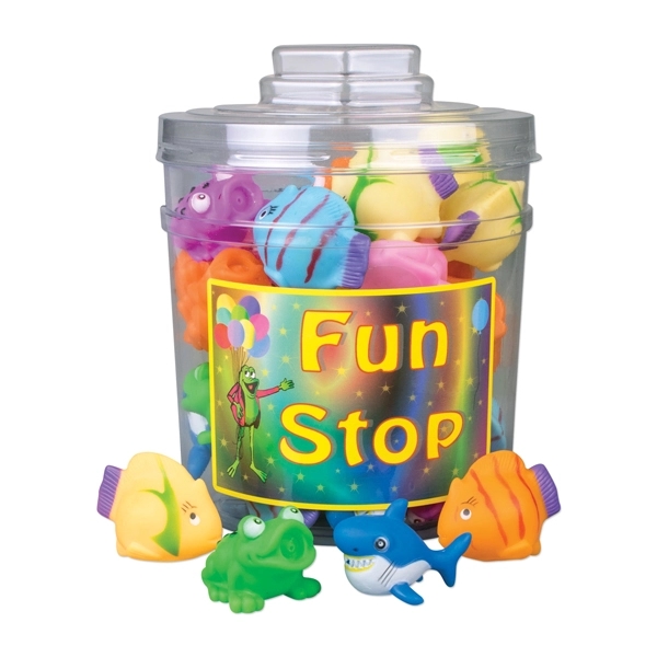 108 toy squirter pieces inside a canister. Blank.... from ASI 98360 WOWLine / WOWLine®