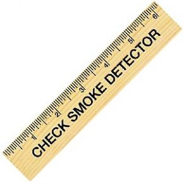 6" natural wood ruler with inch measurements displayed.... from ASI 31260 AdCapitol