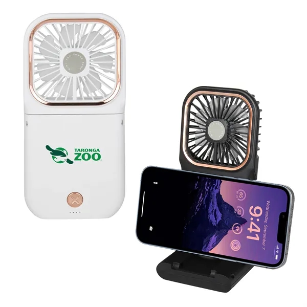 Foldable Fan Power Bank. Built-in 3,000 mAh power bank.... from ASI 46755 Cosmo Promos