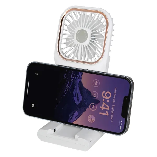 Foldable Fan Power Bank. Built-in 3,000 mAh power bank.... from ASI 46755 Cosmo Promos