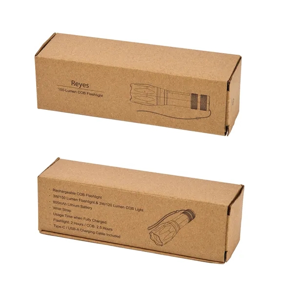 Reyes Reyes Rechargeable 150-Lumen Flashlight... from ASI 67866 Logomark/Valumark