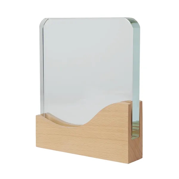 Ola Crystal Award with Wood Base... from ASI 67866 Logomark/Valumark