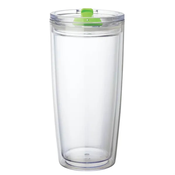 3.5" x 7.38" x 3.62" Passion 22-ounce AS plastic double-wall tumbler... from ASI 67866 Logomark/Valumark / Valumark™