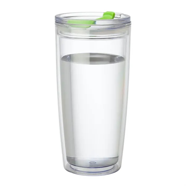 3.5" x 7.38" x 3.62" Passion 22-ounce AS plastic double-wall tumbler... from ASI 67866 Logomark/Valumark / Valumark™