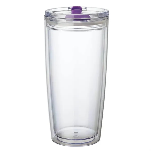 3.5" x 7.38" x 3.62" Passion 22-ounce AS plastic double-wall tumbler... from ASI 67866 Logomark/Valumark / Valumark™