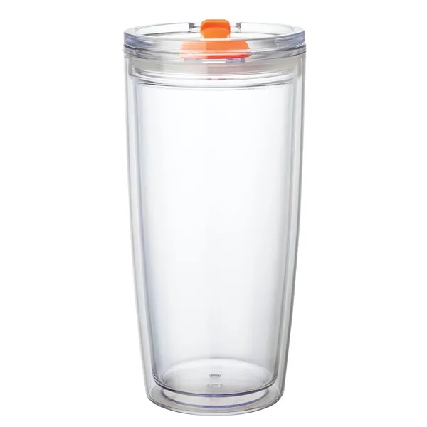 3.5" x 7.38" x 3.62" Passion 22-ounce AS plastic double-wall tumbler... from ASI 67866 Logomark/Valumark / Valumark™