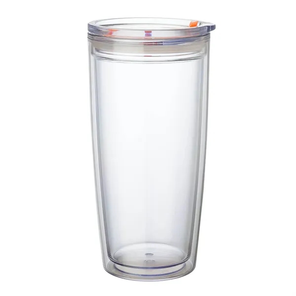 3.5" x 7.38" x 3.62" Passion 22-ounce AS plastic double-wall tumbler... from ASI 67866 Logomark/Valumark / Valumark™