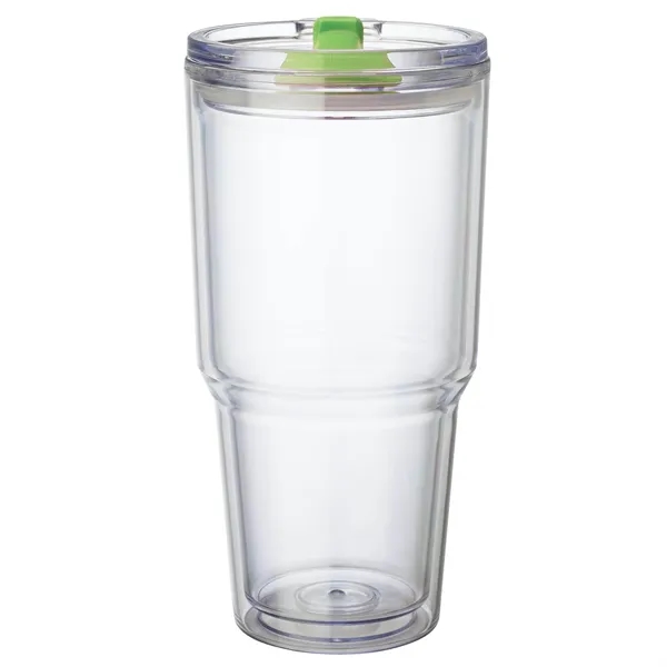 3.88" x 7.88" x 4.12" Desire 26-oz. AS plastic double-wall tumbler... from ASI 67866 Logomark/Valumark / Valumark™