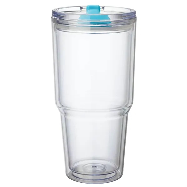 3.88" x 7.88" x 4.12" Desire 26-oz. AS plastic double-wall tumbler... from ASI 67866 Logomark/Valumark / Valumark™