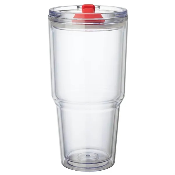 3.88" x 7.88" x 4.12" Desire 26-oz. AS plastic double-wall tumbler... from ASI 67866 Logomark/Valumark / Valumark™