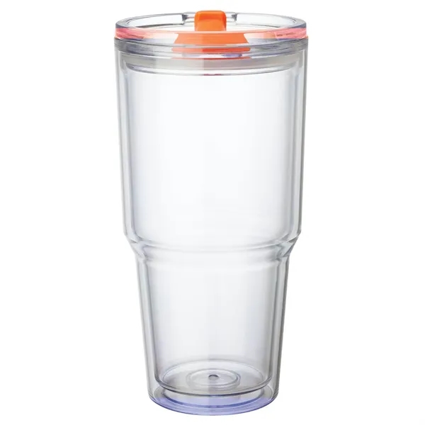 3.88" x 7.88" x 4.12" Desire 26-oz. AS plastic double-wall tumbler... from ASI 67866 Logomark/Valumark / Valumark™