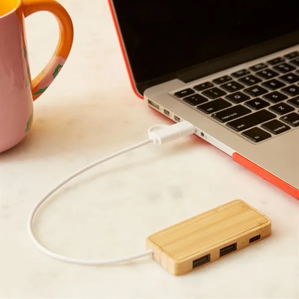 Douglas Bamboo Dual USB Hub... from ASI 67866 Logomark/Valumark