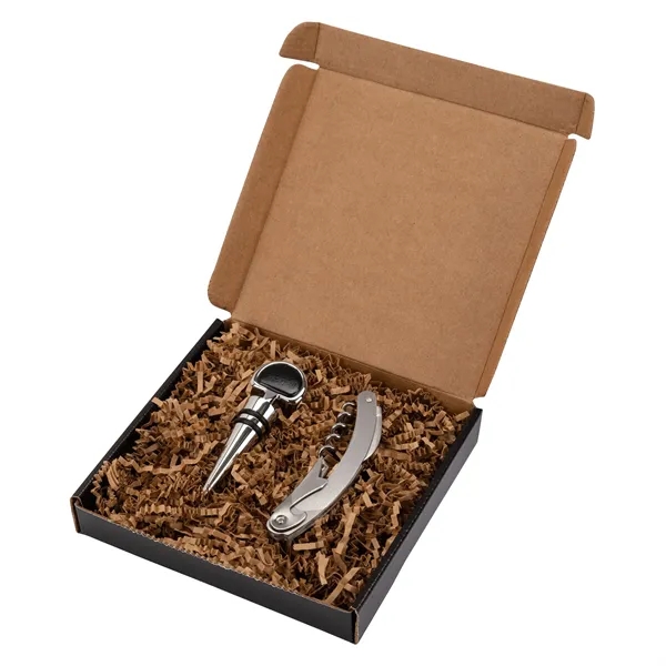 2-piece wine set with metal bottle stopper and 3-function stainless steel... from ASI 67866 Logomark/Valumark