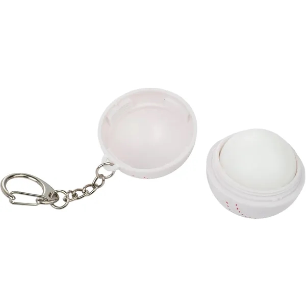 Recycled Baseball SPF15 Lip Balm Keychain... from ASI 66887 PCNA / Bullet