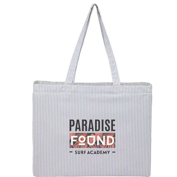 Striped Pacific Recycled Cotton Shopper Tote... from ASI 66887 PCNA / Leeds