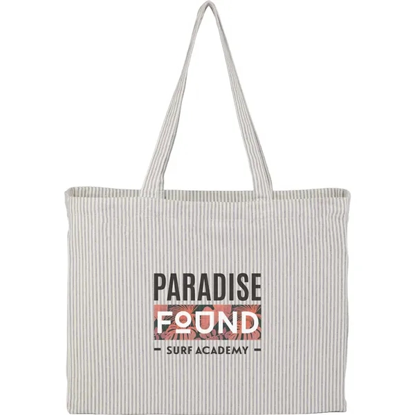 Striped Pacific Recycled Cotton Shopper Tote... from ASI 66887 PCNA / Leeds