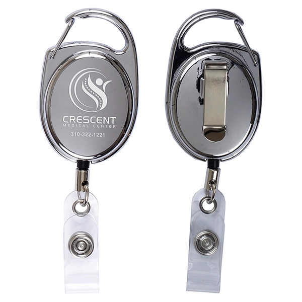 30" retractable badge reel with shiny chrome finish.... from ASI 62660 Innovation Line