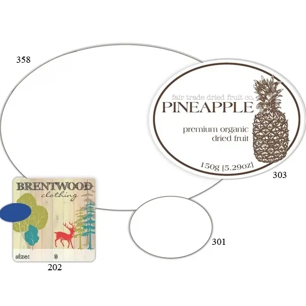 Oval shaped weather-resistant outdoor labels.... from ASI 66040 Label Works