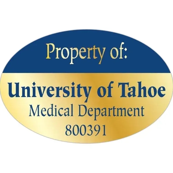 Oval shaped weather-resistant outdoor labels.... from ASI 66040 Label Works