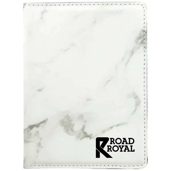 4 1/2" x 5 1/2" PU leather marble style passport holder... from ASI 74601 Calico