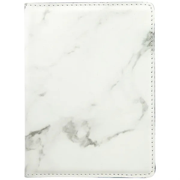 4 1/2" x 5 1/2" PU leather marble style passport holder... from ASI 74601 Calico