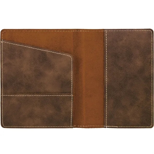 4 1/2" x 5 1/2" rustic brown passport holder with three... from ASI 74601 Calico
