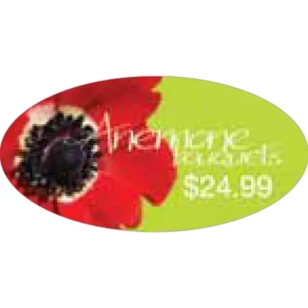 Oval four color process label.... from ASI 66040 Label Works / Label Works®