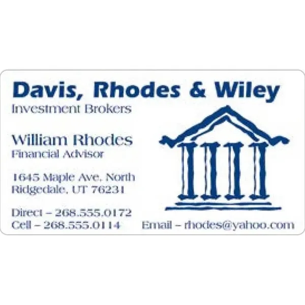 Rectangle printed label.... from ASI 66040 Label Works / Label Works®