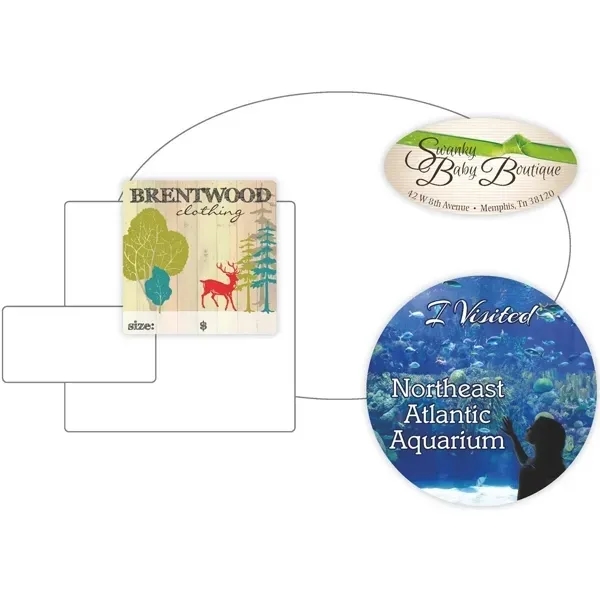 Rectangle-shaped four-color process label measuring 4" x 6" on a roll.... from ASI 66040 Label Works / Label Works®