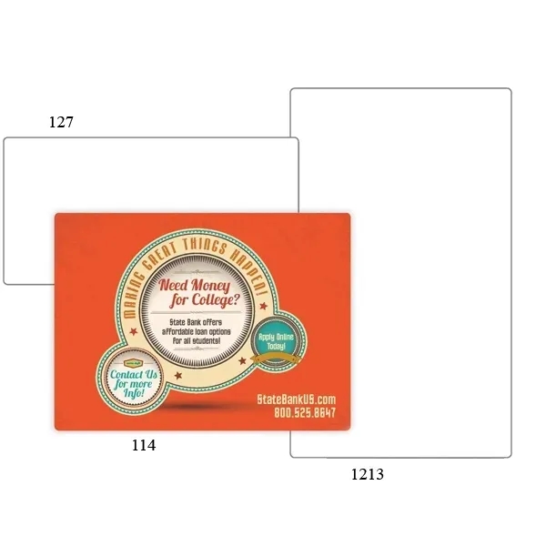 Rectangle-shaped four-color process label available in several sizes on a roll.... from ASI 66040 Label Works / Label Works®