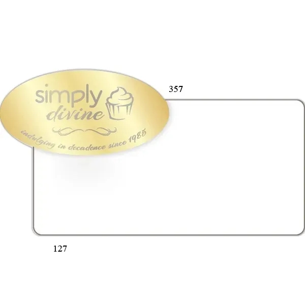 Four color oval shaped weather-resistant outdoor labels.... from ASI 66040 Label Works