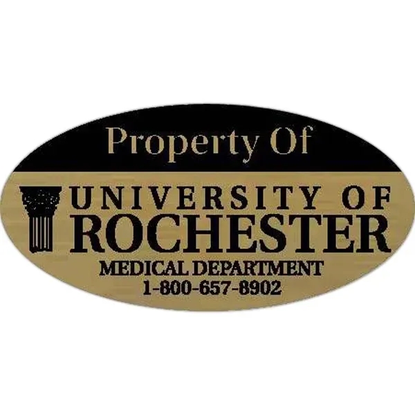 Four color oval shaped weather-resistant outdoor labels.... from ASI 66040 Label Works