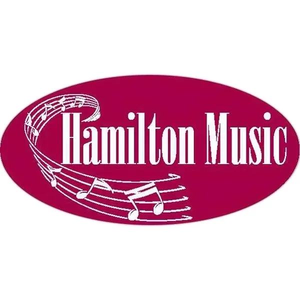 Four color oval shaped weather-resistant outdoor labels.... from ASI 66040 Label Works