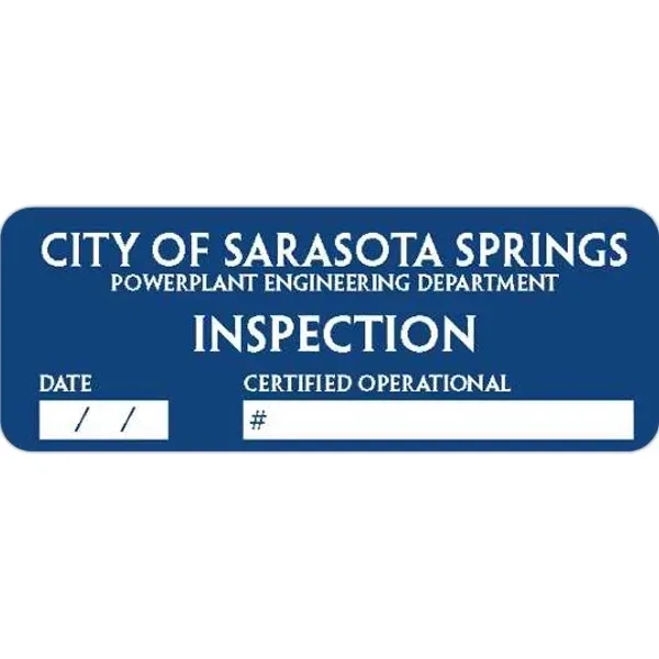 Four Color Print Rectangle die laminated outdoor label.... from ASI 66040 Label Works