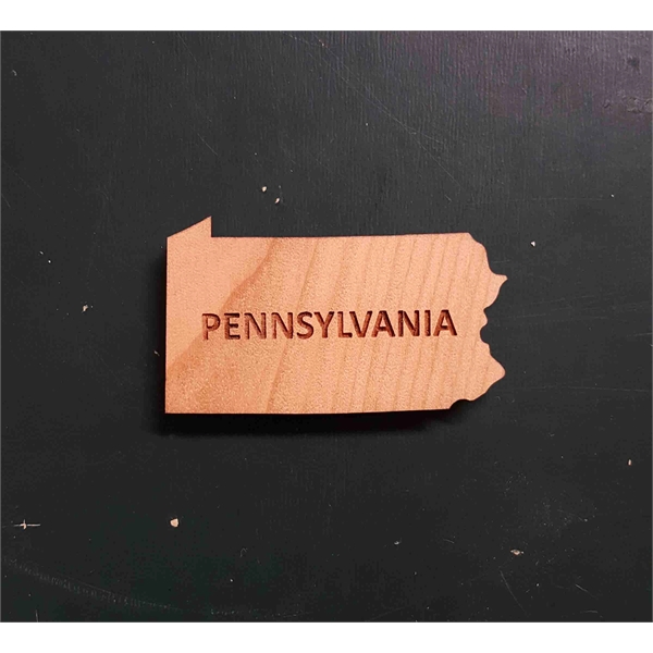 2" hardwood magnets featuring the shape of the State of Pennsylvania;... from ASI 92531 Unique Custom Products / UCP