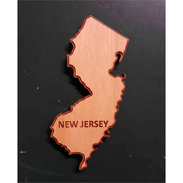 2" hardwood magnets featuring the shape of the State of New... from ASI 92531 Unique Custom Products / UCP
