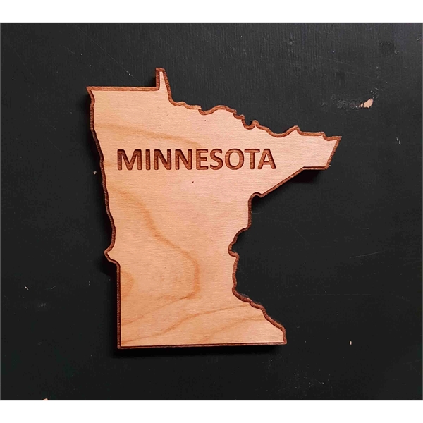 2" hardwood magnets featuring the shape of the State of Minnesota;... from ASI 92531 Unique Custom Products / UCP