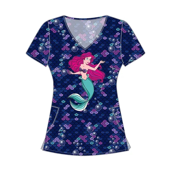 Cherokee - Tooniforms - Women's V-Neck Print Top... from ASI 86018 Scrub Authority