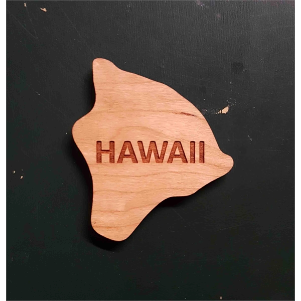2" hardwood magnets featuring the shape of the State of Hawaii;... from ASI 92531 Unique Custom Products / UCP