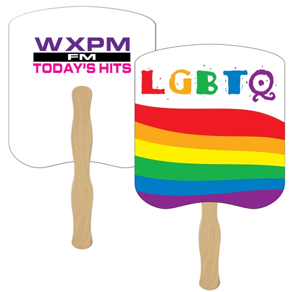 Bread slice shaped digital economy fans with double sided film lamination.... from ASI 67620 Lion Circle Corp / Lion/Circle