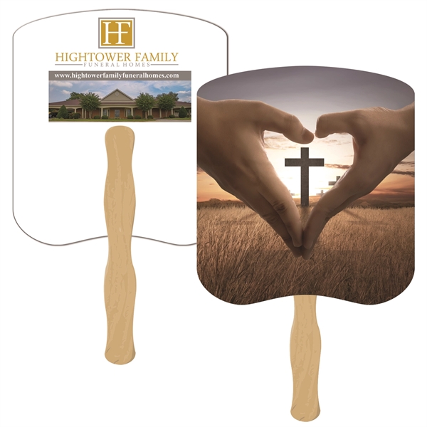 Bread slice shaped digital economy fans with double sided film lamination.... from ASI 67620 Lion Circle Corp / Lion/Circle