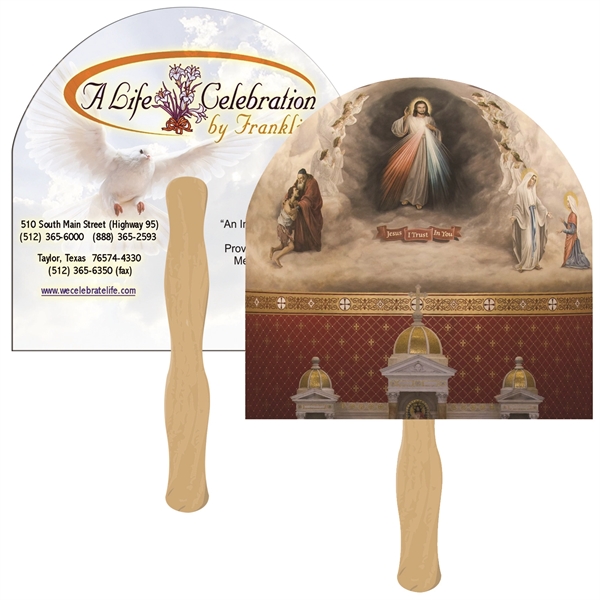 Bread slice shaped digital economy fans with double sided film lamination.... from ASI 67620 Lion Circle Corp / Lion/Circle