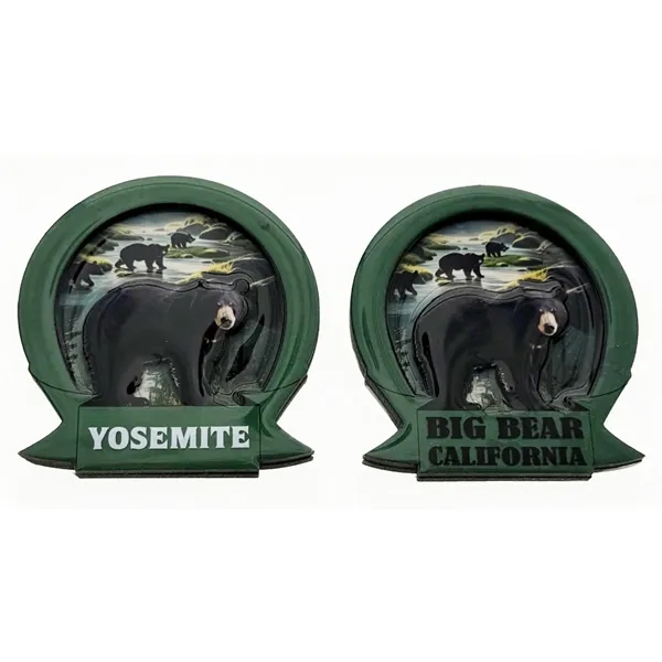 Circular 2-layer MDF magnets with a bear, moose, or turtle design.... from ASI 40610 Perry Blackburne Inc