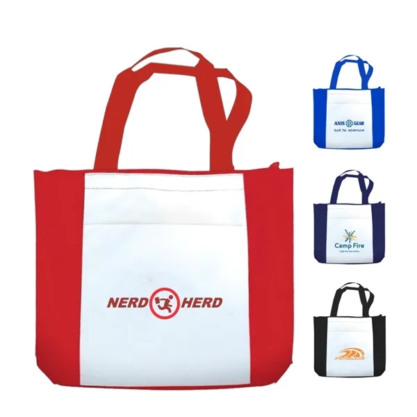 Polyester zipper tote bag with large zipper main compartment.... from ASI 31517 Admart Products / Admart Line