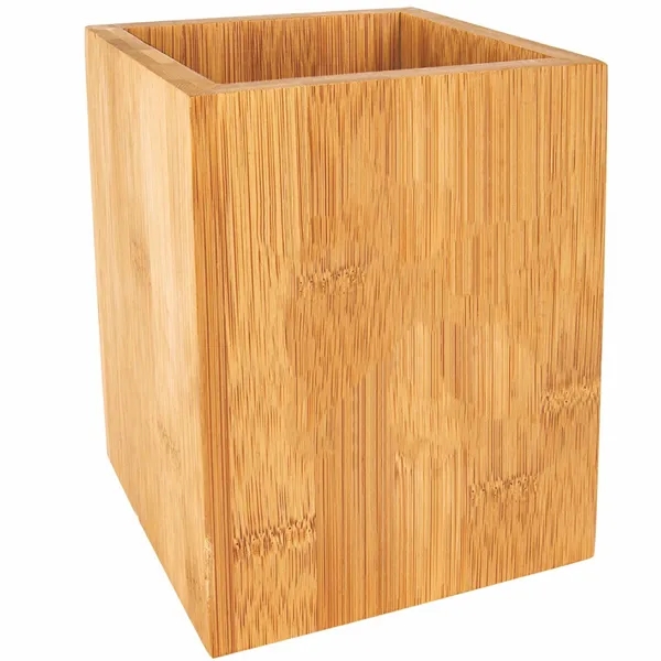 4 1/4" x 4 1/4" x 6" bamboo wood utensil holder.... from ASI 74601 Calico